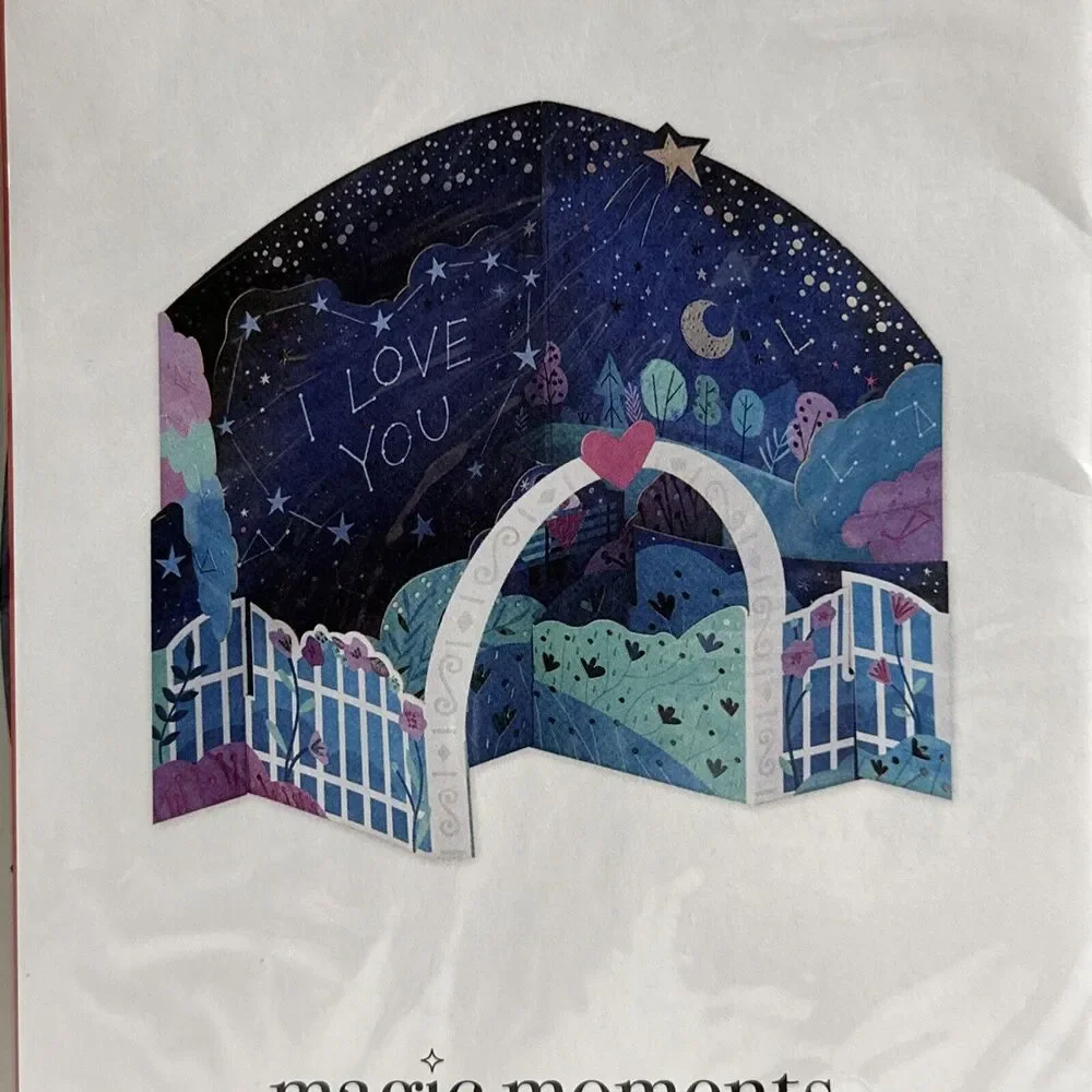 American Greetings Magic Moments Displayable Pop-Up Valentines Day Card Lot of 4